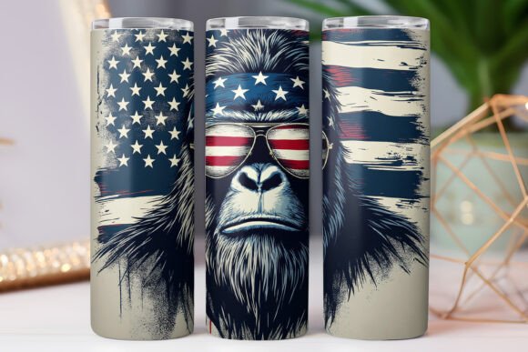 America Bigfoot Tumbler Wrap Graphics for Tumbler Wraps