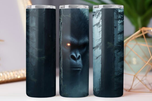Bigfoot Tumbler Wrap Photo Skinny 20oz Graphics