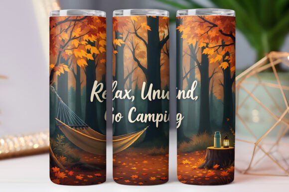Camping Tumbler Wrap Graphics for Tumbler Wraps