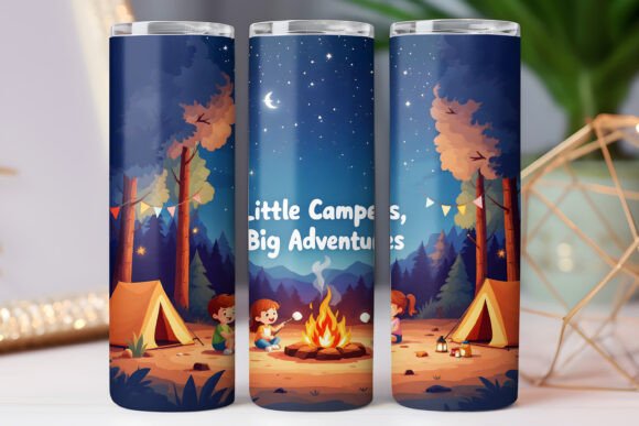 Camping Tumbler Wrap: Little Camper Graphics for Tumbler Wraps