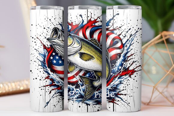 Fishing Lover Us Flag Tumbler Wraps Graphics Review