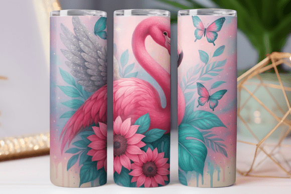 Flamingo Animal Tumbler Wrap 20oz Graphics Tumbler Wraps