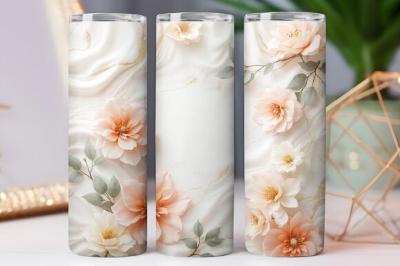 Flower Marble Tumbler Wraps Graphics Review