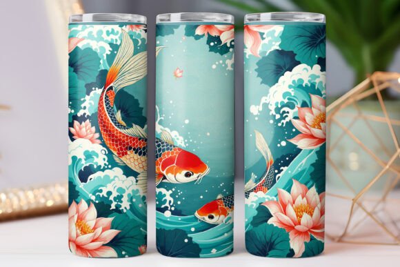 Japanese Fish Tumbler Wraps Graphics Review