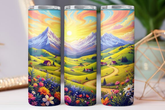 Japanese Tumbler Wraps Graphics 20oz Skinny PNGs
