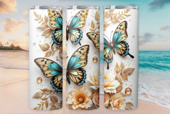 Luxury Butterfly Tumbler Wrap Graphics for Tumbler Wraps