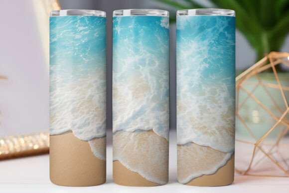 Ocean Wave Tumbler Wrap Graphics and Illustrations