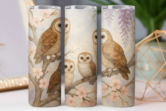 Owl Animal Tumbler Wrap: Graphics & Tumbler Wraps