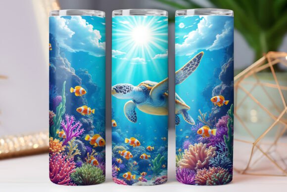 Sea Turtle Tumbler Wrap Jpg 20oz Skinny Graphics for Tumbler Wraps