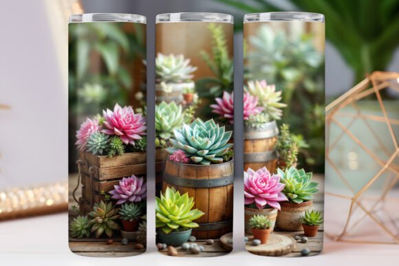 Succulent Plant Tumbler Wrap: Graphics & Tumbler Wraps