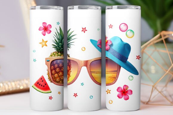 Summer Vacation Tumbler Wrap Graphics for Tumbler Wraps