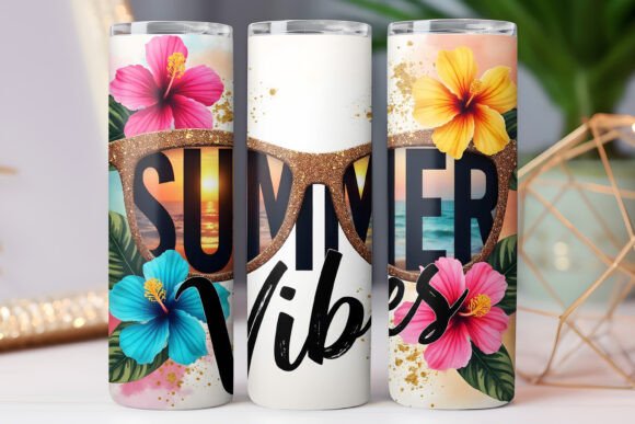 Summer Vibe Vacation Tumbler Wrap: Graphics & Tumbler Wraps