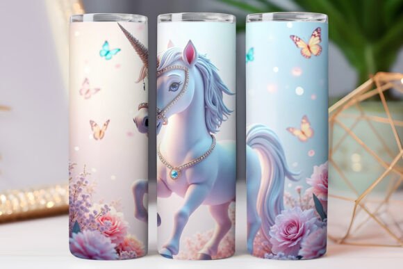 Unicorn Horse Tumbler Wrap Graphics for Tumbler Wraps