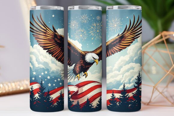 Us Veteran Eagle Tumbler Wrap Graphics for Publishers