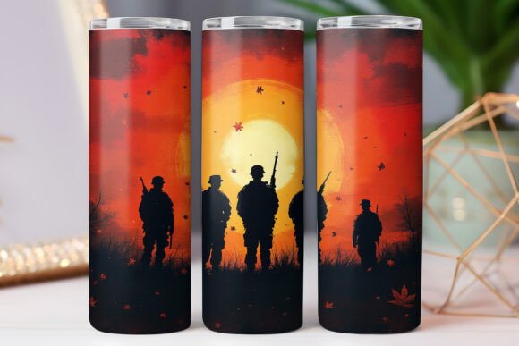 Us Veteran Soldier Group Tumbler Wrap: Graphics for Local Brands