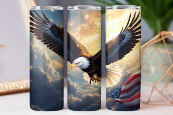 Us Veteran Tumbler Wrap Flying Eagle PNG Graphics Review for Crafters