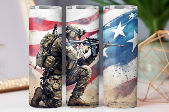 Us Veteran Tumbler Wrap: Graphics for Tumbler Wraps & Branding