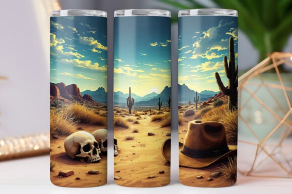 Western Cowboy Desert 20oz Tumbler Pngs